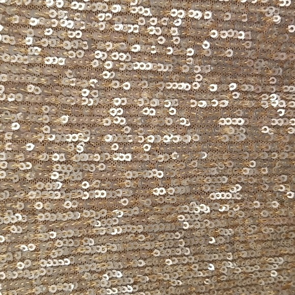 💕JONATHAN SIMKAI💕 Sequin Ruched Front Top ~ Champagne Medium - Picture 8 of 10